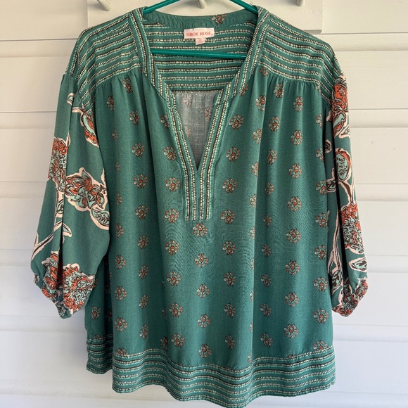 Knox Rose Boho Style Rayon Blouse Size XXL - Picture 1 of 6